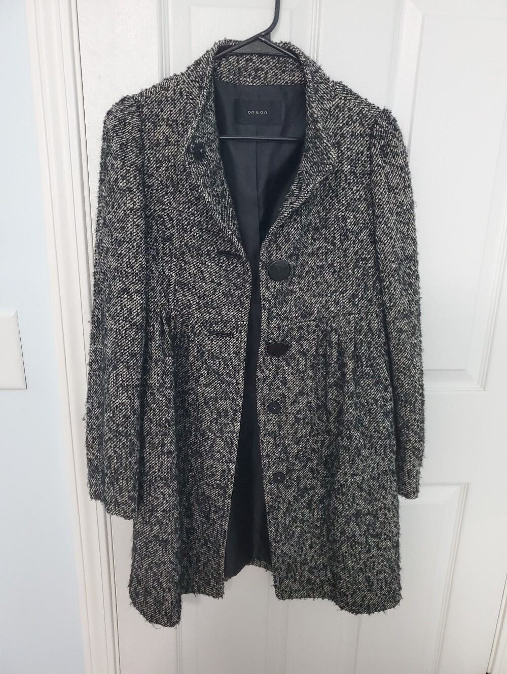 Black & White Wool Coat